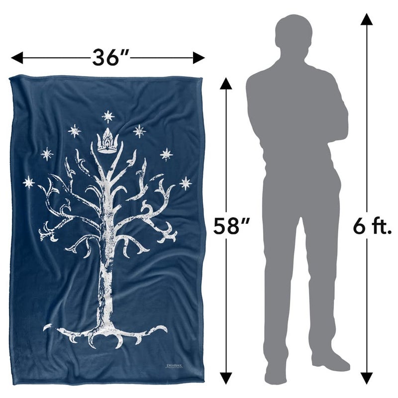 LOGOVISION The Lord of The Rings Blanket  36""x58"" Tree of Gondor Silky Touch Super Soft Throw Blanket - Image 5